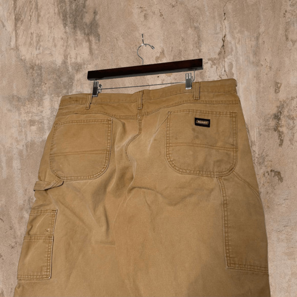 Desert Tan Dickies Carpenter Pants Baggy Fit Double Knees Canvas Black Label - Picture 1 of 6
